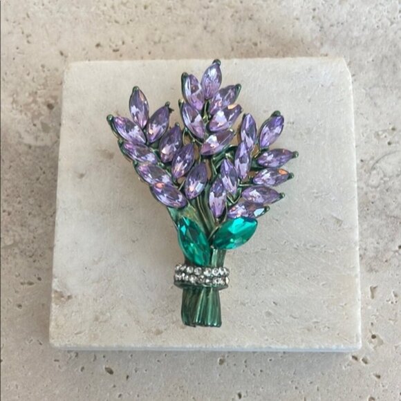 Anthropologie Jewelry - Anthropologie Purple and Green Brooch